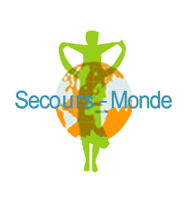 image globe orange en fond et personnes en vers